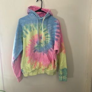 Puppie Love Rescue Tie Dye Hoodie Sweatshirt Size L. EUC